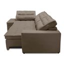 Ver imagem 4 de Sofá de Canto Retrátil e Reclinável com Molas LE 3,00x2,00m Viviane Suede Capuccino Madelina