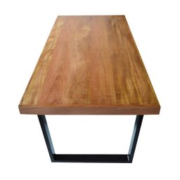 Mesa Industrial Lanna Madeira Maciça com Ferragem Preta 3,00x1,00 - 4