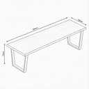 Ver imagem 2 de Mesa Industrial Lanna Madeira Maciça com Ferragem Preta 3,00x1,00