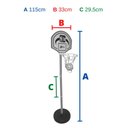 Ver imagem 6 de Kit Cesta de Basquete Infantil C/ Pedestal Mini Bola e Bomba