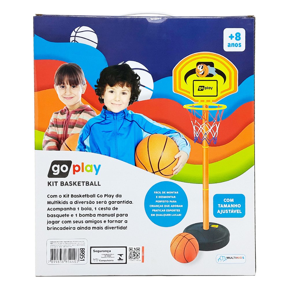 Mini Cesta Basquete Infantil Com Bola E Suporte P/ Porta