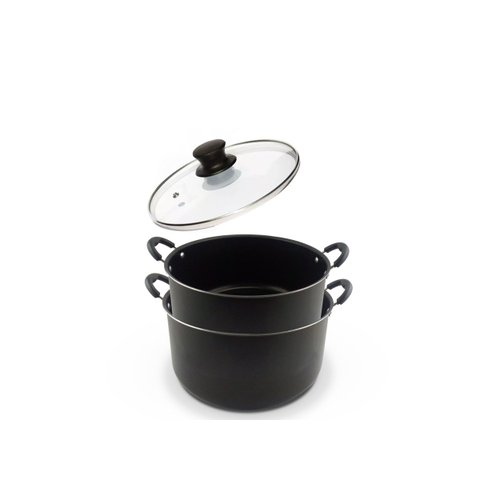 KIT 2 Caçarolas Antiaderente Dona Chefa 26 e 28cm Tampa de Vidro Temperado Alças e Pomel Antitérmico