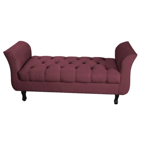 Divã Recamier Barcelona - 1,50 Suede - Vinho