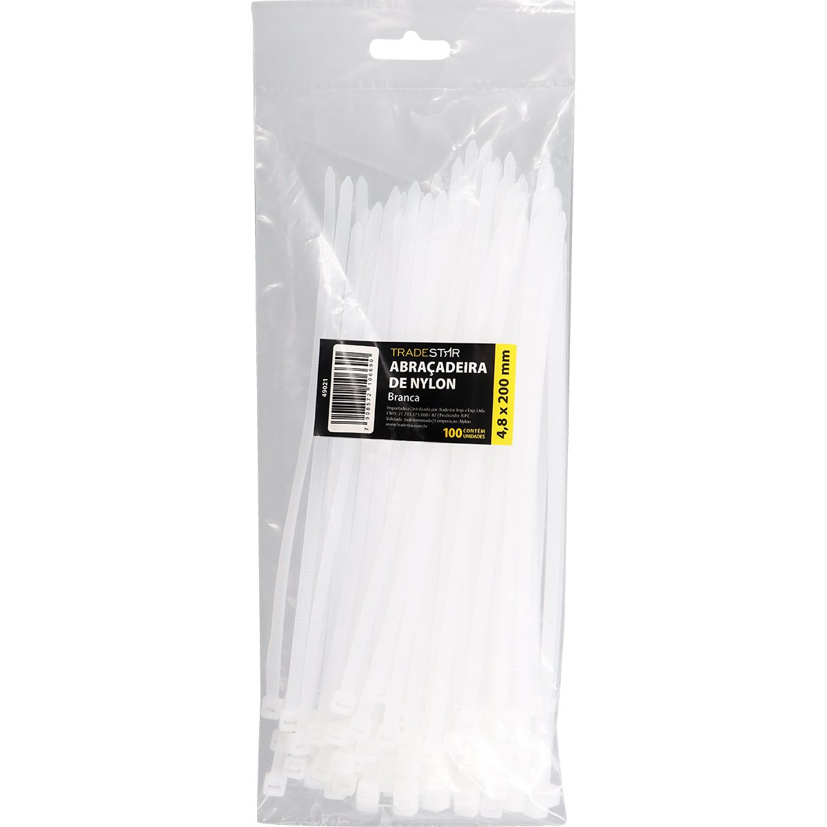 Abraçadeira Nylon Enforca Gato 4,8x200mm Branco C/ 1000 Un - 2