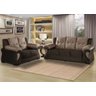 Sofá 2 e 3 Lugares Canadá Suede Veludo Marrom/Capuccino Savana - 1