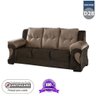 Sofá 2 e 3 Lugares Canadá Suede Veludo Marrom/Capuccino Savana - 4