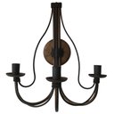 Ver mais imagens de Arandela Tripla Modelo Cecília Artesanal Em Ferro Reforçado Libertas Rosas Artesanato Arandela Cecíl