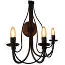 Ver imagem 3 de Arandela Tripla Modelo Cecília Artesanal Em Ferro Reforçado Libertas Rosas Artesanato Arandela Cecíl