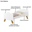 Ver imagem 5 de Mini Cama Angel com Cama Auxiliar 156x80 Cm Mdf Branco Decmade
