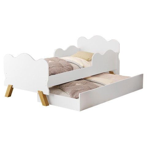 Mini Cama Angel com Cama Auxiliar 156x80 Cm Mdf Branco Decmade