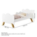 Ver imagem 3 de Mini Cama Angel com Cama Auxiliar 156x80 Cm Mdf Branco Decmade