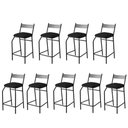 Ver imagem 1 de Kit 9 Banquetas Gourmet Para Bancada Ou Cozinha Ibiza Preto