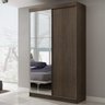 Guarda-Roupa Solteiro 2 Portas de Correr com Espelho Medellín Mapi Móveis - 1