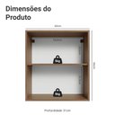 Ver imagem 2 de Armário Aéreo para Quarto 60 cm 1 Porta Rustic Neo Madesa