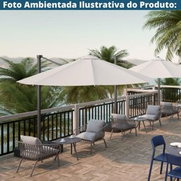 Base para Ombrelone Lateral Plus Fratini Quadrado em Plástico (hdpe) Cor Preto - 4