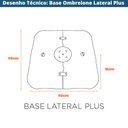 Ver imagem 2 de Base para Ombrelone Lateral Plus Fratini Quadrado em Plástico (hdpe) Cor Preto