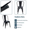Cadeira Tolix Iron Aço Metal Industrial Preta - 7