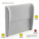 Ver imagem 4 de Cabeceira para Cama Box Casal Padrão Liah 140cm Linho Cinza - Desk Design