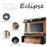 Home Theater Eclipse e Aparador Astro com Espelho Preto Freijó – Hb Móveis - 6
