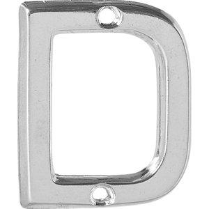 Letra D Residencial Pequena Cromada Para Apartamento