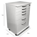 Ver imagem 2 de Balcão Carrinho Auxiliar Odontológico com 5 Gavetas-gaveteiro