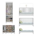 Ver imagem 5 de Quarto de Bebê Completo com Berço Americano 3 em 1 Colchão Ternura Multimóveis Mp4675 Branco