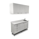 Ver imagem 1 de Conjunto Móveis Odontológicos - Balcão + Armário Suspenso - 6 Módulos