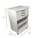 Ver imagem 2 de Carte em Mdf com 4 Rodízios - para Clínicas e Consultórios Odontológicos