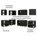 Ver imagem 5 de Armário de Cozinha Completa de Canto 382cm Preto Reims Madesa 02