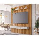 Ver imagem 1 de Home P/tv até 65 Pol Maragogi C/bancada e Prateleira Ripado 185x220cm Nature/off White - Permóbili