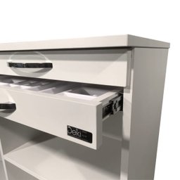 Carrinho Odontológico Deki - Mesa Auxiliar com Aba Retrátil - 3