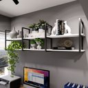 Ver imagem 4 de Prateleira Estilo Industrial Design Moderno e Inovador Fixa Suspensa Qualquer Ambiente Mdf Branco