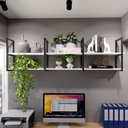 Ver mais imagens de Prateleira Estilo Industrial Design Moderno e Inovador Fixa Suspensa Qualquer Ambiente Mdf Branco