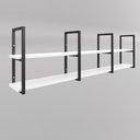 Ver imagem 6 de Prateleira Estilo Industrial Design Moderno e Inovador Fixa Suspensa Qualquer Ambiente Mdf Branco