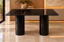 Ver imagem 2 de Mesa de Jantar Retangular 170x100cm - Dupla Base Cilíndrica Nix Designer