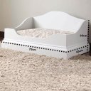 Ver imagem 2 de Cama Para Cachorro Porte Médio Com Detalhes Clássicos Branca Lilies Móveis