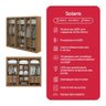 Guarda-roupa Casal Solaris 6 Portas com Vidro Fumê Amendoa Clean - 5