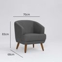 Ver imagem 2 de Poltrona para Sala de Estar Pés em Madeira Maciça Tamara