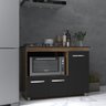 Balcão Armário Gabinete de Cozinha para Fogão Cooktop 4 Bocas e Forno 3 Portas Alana Mobília Decor S - 2