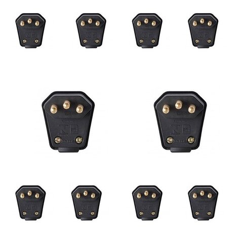 Plugue Prensa Weg Cabo Macho 2p+t 20a 90º Preto Kit com 10 Peças