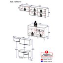 Ver imagem 3 de Conjunto Lavanderia Multiuso Armário e Balcão Multimóveis MP5019 Branco