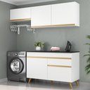 Ver imagem 1 de Conjunto Lavanderia Multiuso Armário e Balcão Multimóveis MP5019 Branco
