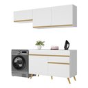 Ver imagem 2 de Conjunto Lavanderia Multiuso Armário e Balcão Multimóveis MP5019 Branco