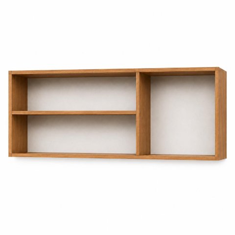 Armário Aéreo 3 Portas Califórnia Peroba / Off White Rei Móveis
