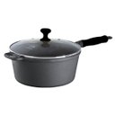 Ver imagem 1 de Caçarola Ferro Cabo Silicone Preto Tampa Vidro 5,2 L 26cm