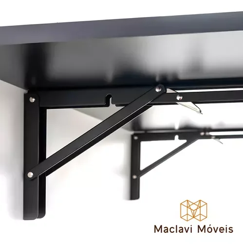 Mesa Dobrável de Parede 100x50 com Botões para Manusear - 4