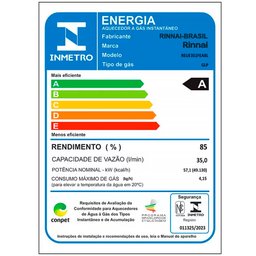 Aquecedor de Água a Gás Rinnai 35 Litros E35 Fea para Glp (digital com Controle) - 7