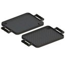 Ver imagem 2 de Bifeteira dupla face com alças de silicone Preto 23x28cm