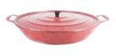 Ver imagem 1 de Frigideira Panela Alça de Alumínio Fundido Craqueada Preta 30cm - Vermelho