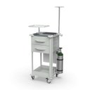 Ver imagem 4 de Carrinho Auxiliar Hospitalar Emergência 5 Gavetas - Tampo Inox - Estrutura em Aço e Acessórios Mad.U